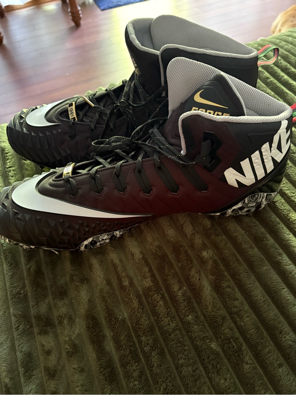 Nike Force Savage Elite TD Football Cleats Black Size 18